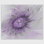 Papier Cadeau Lavande Fleur Dream Moderne Abstrait Fractal Art (Plat)