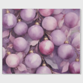 Papier Cadeau Lavande Frost : Aquarelle délicate Glume d'hiver (Plat)