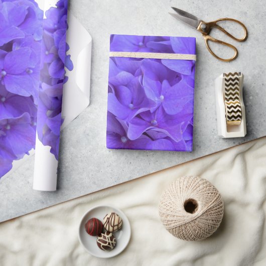 Papier Cadeau Lavande lilas violet Hydrangeas violet Fleurs (Artisanat)