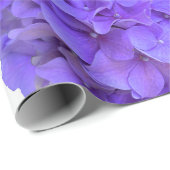 Papier Cadeau Lavande lilas violet Hydrangeas violet Fleurs (Coin rond)