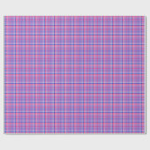 Papier Cadeau Lavande, magenta, et plaid bleu (Plat)