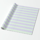 Papier Cadeau Lavande mignonne et Grandes vertes à la menthe (Déroulé)