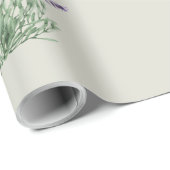 Papier Cadeau Lavande Neutre Rustique Vintage  (Coin rond)