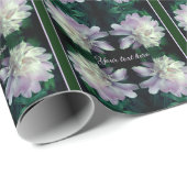 Papier Cadeau Lavande Peony Fleur En Fleur Personnalisée (Coin rond)