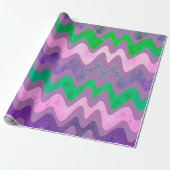 Papier Cadeau Lavande verte ondulée (Déroulé)