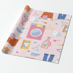 Papier Cadeau lave-linge lave-linge ménagère