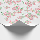 Papier Cadeau Lavender Gingham Floral Pattern Wrapping Paper (Coin)