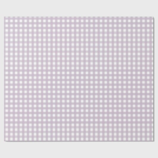 Papier Cadeau Lavender Gingham Wrapping Paper (Plat)