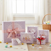 Papier Cadeau Lavender Gingham Wrapping Paper