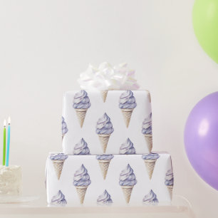 Papier Cadeau Lavender Purple Ice Cream Cones Anniversaire