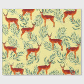 Papier Cadeau L'aventure d'automne des cerfs (Plat)
