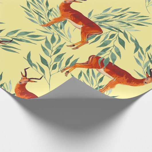 Papier Cadeau L'aventure d'automne des cerfs (Coin)