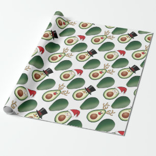 Papier Cadeau L'Avocado de Noël Frosty, Rudolph et Père Noël
