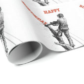 Papier Cadeau L'avortement Tree surgeon christmas (Coin rond)