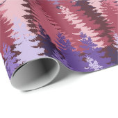 Papier Cadeau Layered Pine Forest Pattern (Coin rond)