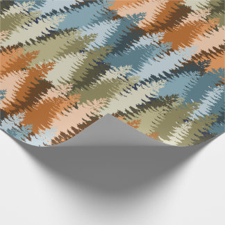 Papier Cadeau Layered Pine Forest Pattern