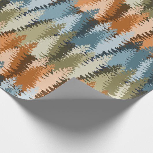 Papier Cadeau Layered Pine Forest Pattern (Coin)