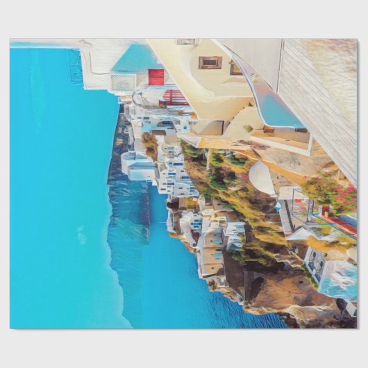 Papier Cadeau ldp SANTORINI - panorama - (Plat)