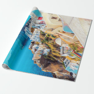 Papier Cadeau ldp SANTORINI - panorama -
