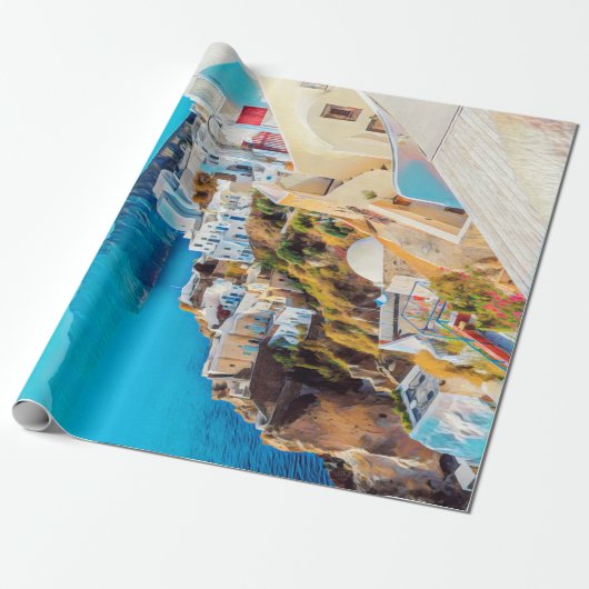 Papier Cadeau ldp SANTORINI - panorama - (Déroulé)