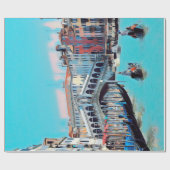 Papier Cadeau ldp VENICE - gondolas - rialto - (Plat)