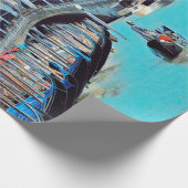 Papier Cadeau ldp VENICE - gondolas - rialto - (Coin)