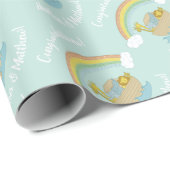 Papier Cadeau Le Baby shower Ark Boho de Noah (Coin rond)