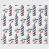 Papier Cadeau Le barbier est en place (Plat)