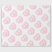 Papier Cadeau Le bébé d'aquarelle jumelle la maternité de baby (Plat)