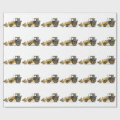 Papier Cadeau Le bêcheur d'excavatrice de construction le plus (Plat)