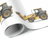 Papier Cadeau Le bêcheur d'excavatrice de construction le plus (Coin rond)