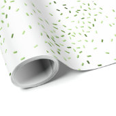 Papier Cadeau Le biscuit vert arrose les fêtes de Noël (Coin rond)