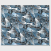 Papier Cadeau Le bleu et le gris. Abstraction. (Plat)