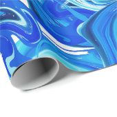 Papier Cadeau Le bleu marine a marbré la texture, technique (Coin rond)