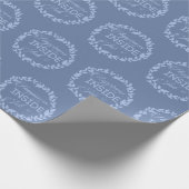 Papier Cadeau Le Bonheur Est Un Emploi Intérieur Blue Wreath Wra (Coin)