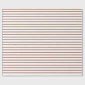 Papier Cadeau Le brun raye le blanc (Plat)