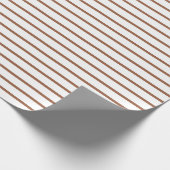 Papier Cadeau Le brun raye le blanc (Coin)