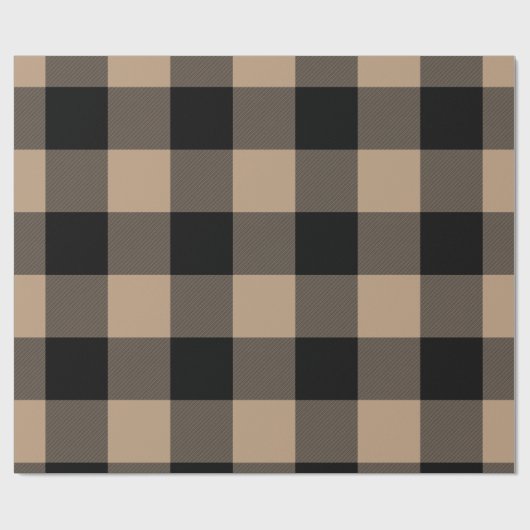 Papier Cadeau Le Buffalo Russe Plaid Coffee Tan Black (Plat)