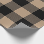 Papier Cadeau Le Buffalo Russe Plaid Coffee Tan Black (Coin)