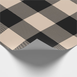 Papier Cadeau Le buffle rustique plaint noir beige