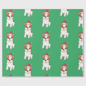 Papier Cadeau Le cadeau de Noël du chien de taureau Hollidays (Plat)