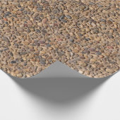 Papier Cadeau Le caillou rugueux de nature lapide la petite (Coin)