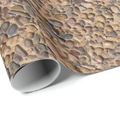 Papier Cadeau Le caillou rugueux de nature lapide la petite (Coin rond)