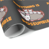 Papier Cadeau Le calembour drôle quelque chose d'opossum (Coin rond)