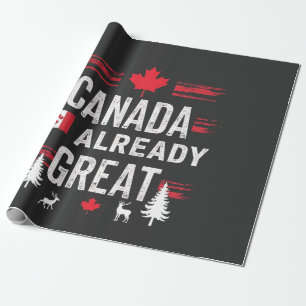 Papier Cadeau Le Canada est déjà un grand Anti-MAGA Anti-Trump