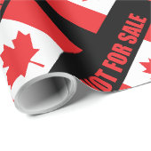 Papier Cadeau Le Canada n'est PAS à vendre (Coin rond)