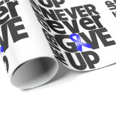 Papier Cadeau Le cancer du rectum abandonnent jamais jamais (Coin rond)