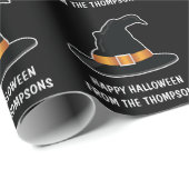 Papier Cadeau Le Casquette de la sorcière Casquette Orange Witch (Coin rond)