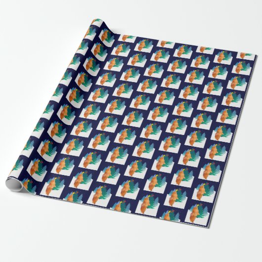 Papier Cadeau LE CÉLESTIEL - Chow - Papier à envelopper (Déroulé)