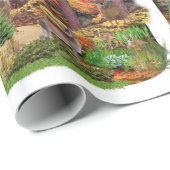 Papier Cadeau Le cerf de Virginie dans les bois / Saison d'autom (Coin rond)